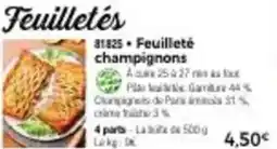 Thiriet Feuilleté champignons offre