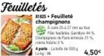 Thiriet Feuilleté champignons offre