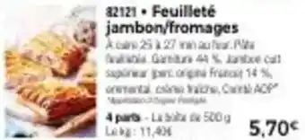 Thiriet Feuillete jambon/fromages offre