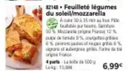 Thiriet Feuillete legumes du soleil/mozzarella offre
