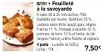 Thiriet Feuillete à la savoyarde offre