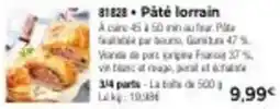Thiriet Pate lorrain offre