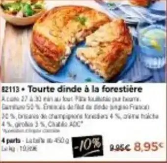 Thiriet Tourte dinde à la forestière offre