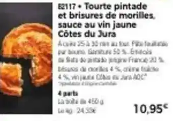 Thiriet Tourte pintade et brisures de morilles. sauce au vin jaune côtes du jura offre