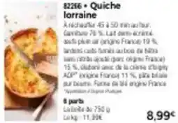 Thiriet Quiche lorraine offre