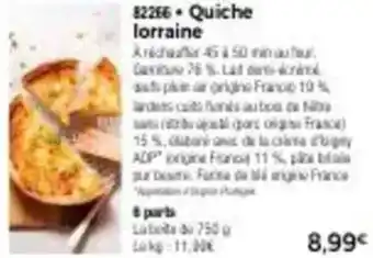 Thiriet Quiche lorraine offre