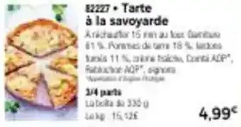Thiriet Tarte a la savoyarde offre