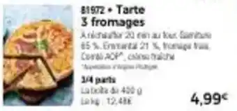 Thiriet Tarte 3 fromages offre