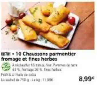 Thiriet 10 chaussons parmentier fromage et fines herbes offre