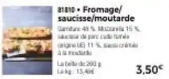Thiriet Fromage/saucisse/moutarde offre