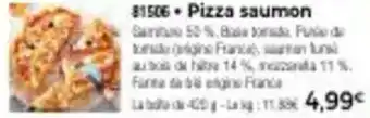 Thiriet Pizza saumon offre
