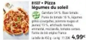 Thiriet Pizza légumes du soleil offre