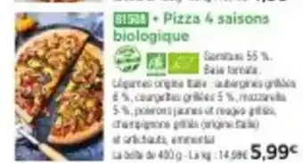 Thiriet Pizza 4 saisons biologique offre