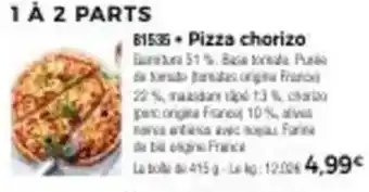 Thiriet Pizza chorizo offre