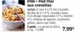 Thiriet Pad thai aux crevettes offre