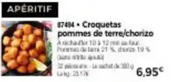 Thiriet Croquetas pommes de terre/chorizo offre