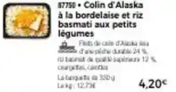 Thiriet Colin d'Alaska à la bordelaise et riz basmati aux petits légumes offre