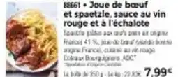 Thiriet Joue de bœuf et spaetzle, sauce au vin rouge et à l'échalote offre