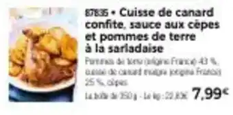 Thiriet Cuisse de canard confite, sauce aux cèpes et pommes de terre à la sarladaise offre