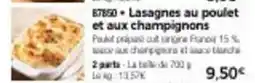 Thiriet Lasagnes au poulet et aux champignons offre