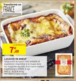 Intermarché Hyper Lasagne de boeuf offre