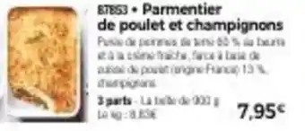 Thiriet Parmentier de poulet et champignons offre