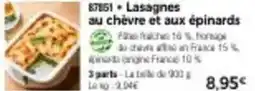 Thiriet Lasagnes au chèvre et aux épinards offre