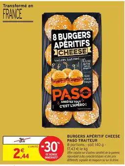 Intermarché Hyper Burgers apéritif cheese paso traiteur offre