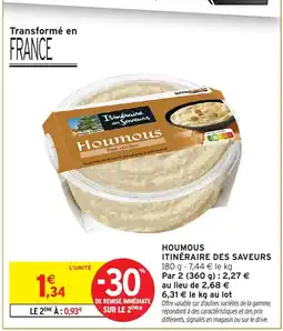 Intermarché Hyper ITINÉRAIRE DES SAVEURS Houmous offre