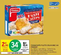Intermarché Hyper FINDUS Fish&chips filets colin msc x4 offre