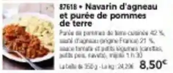 Thiriet Navarin d'agneau et purée de pommes de terre offre
