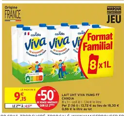 Intermarché Hyper CANDIA Lait uht viva 1%mg ff offre