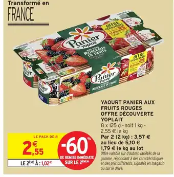 Intermarché Hyper YOPLAIT Yaourt panier aux fruits rouges offre découverte offre