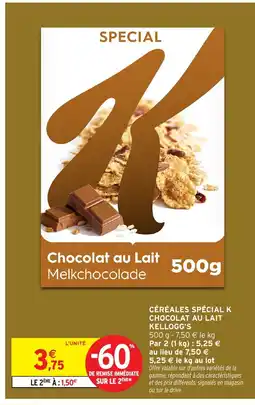 Intermarché Hyper KELLOGG'S Céréales spécial k chocolat au lait offre