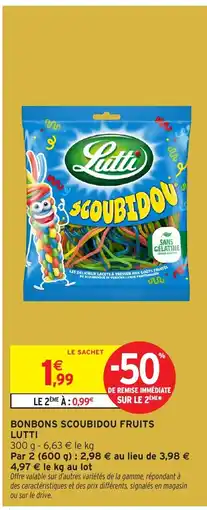 Intermarché Hyper LUTTI Bonbons scoubidou fruits offre
