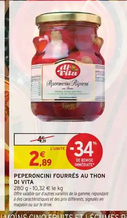 Intermarché Hyper DI VITA Peperoncini fourrés au thon offre