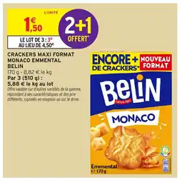 Intermarché Hyper BELIN Crackers maxi format monaco emmental offre