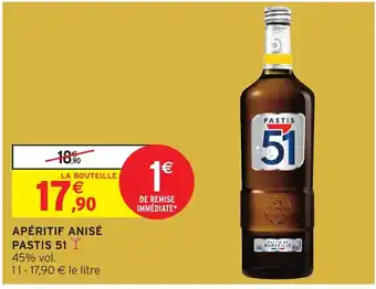 Intermarché Hyper PASTIS 51 Apéritif anisé offre