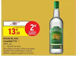 Intermarché Hyper CHARRETTE Rhum blanc offre