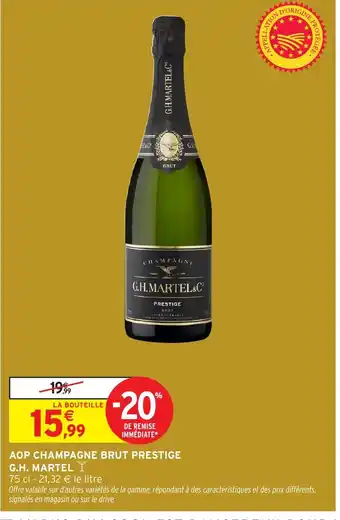 Intermarché Hyper G.H. MARTEL Aop champagne brut prestige offre