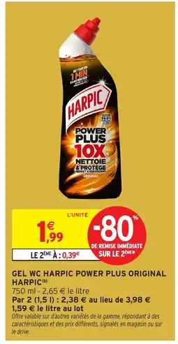 Intermarché Hyper HARPIC Gel wc harpic power plus original offre