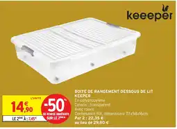 Intermarché Hyper KEEPER Boite de rangement dessous de lit offre