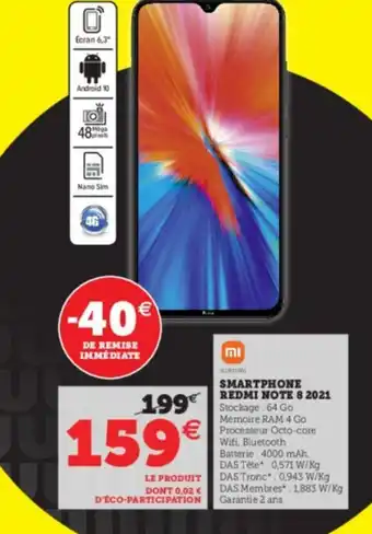 Hyper U Smartphone redmi note 8 2021 offre