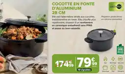 Carrefour Market Cocotte en fonte d'aluminium 28 cm offre