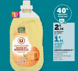 Hyper U Lessive liquide offre
