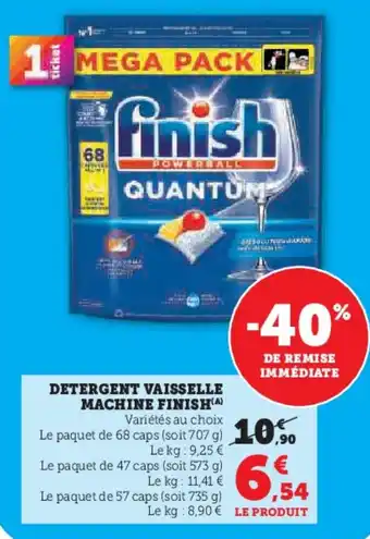 Hyper U Detergent vaisselle machine finish offre