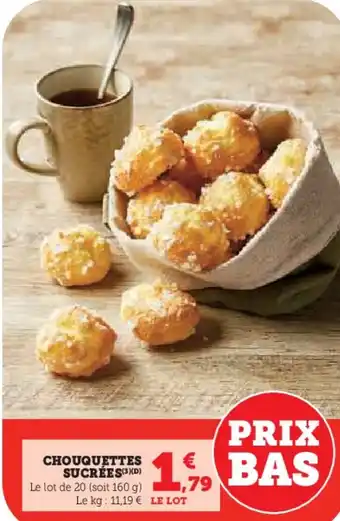 Hyper U Chouquettes sucrées offre