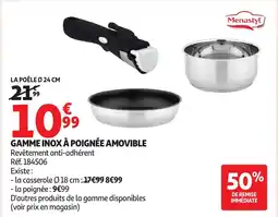 Auchan Gamme inox à poignée amovible offre