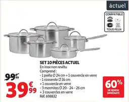 Auchan ACTUEL Set 10 pièces offre