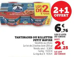 Hyper U Tartinades ou rillettes au choix petit navire offre